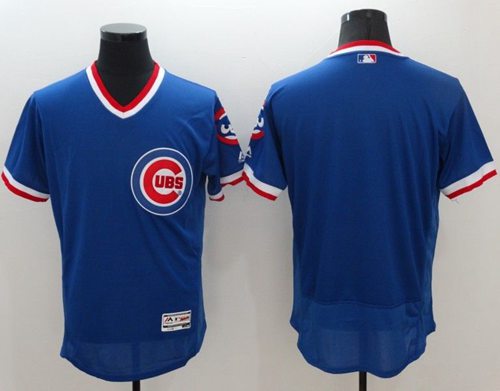 Cubs Blank Blue Flexbase Authentic Collection Cooperstown Stitched MLB Jersey - Click Image to Close